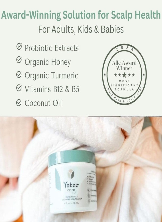Yobee Ultra Gentle Soothing Scalp Mask - Dry Scalp Treatment Hair Mask Safe For Sensitive Baby Skin - Probiotic Infused - For Sensitive Scalp & Cradle Cap - For Babies, 4 fl oz - Image 5